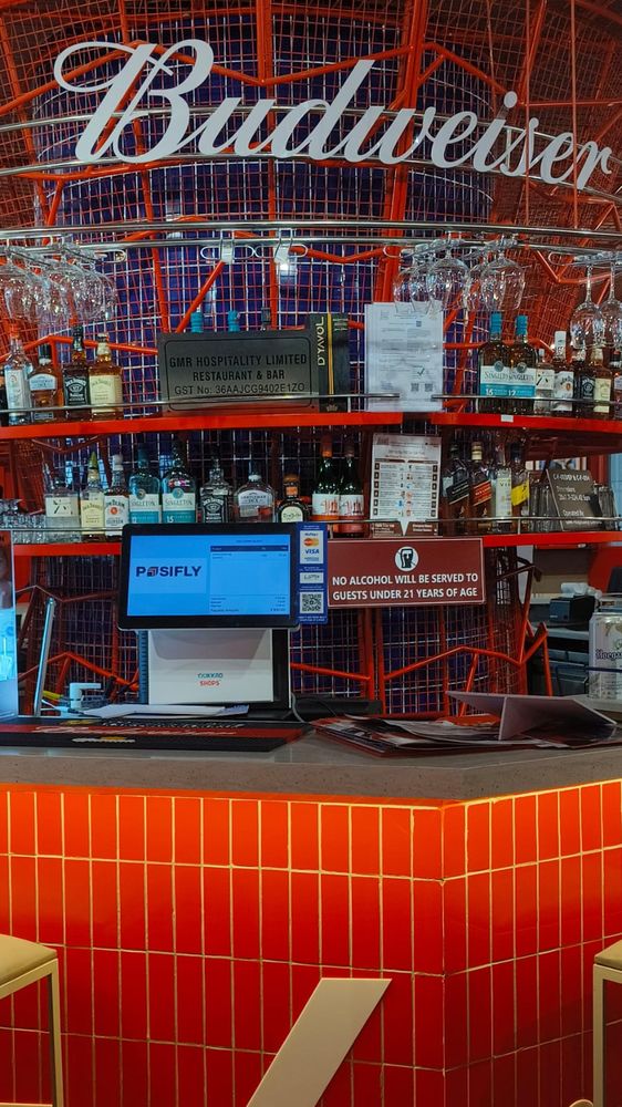 NukkadShops POS billing at the GMR Hospitality bar, Hyderabad Airport