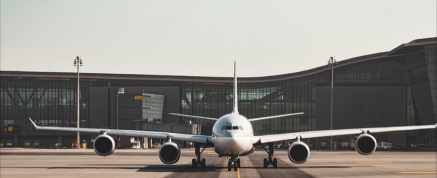 Aircraft at an Airport terminal - Airport and mall outlets report through ARMS