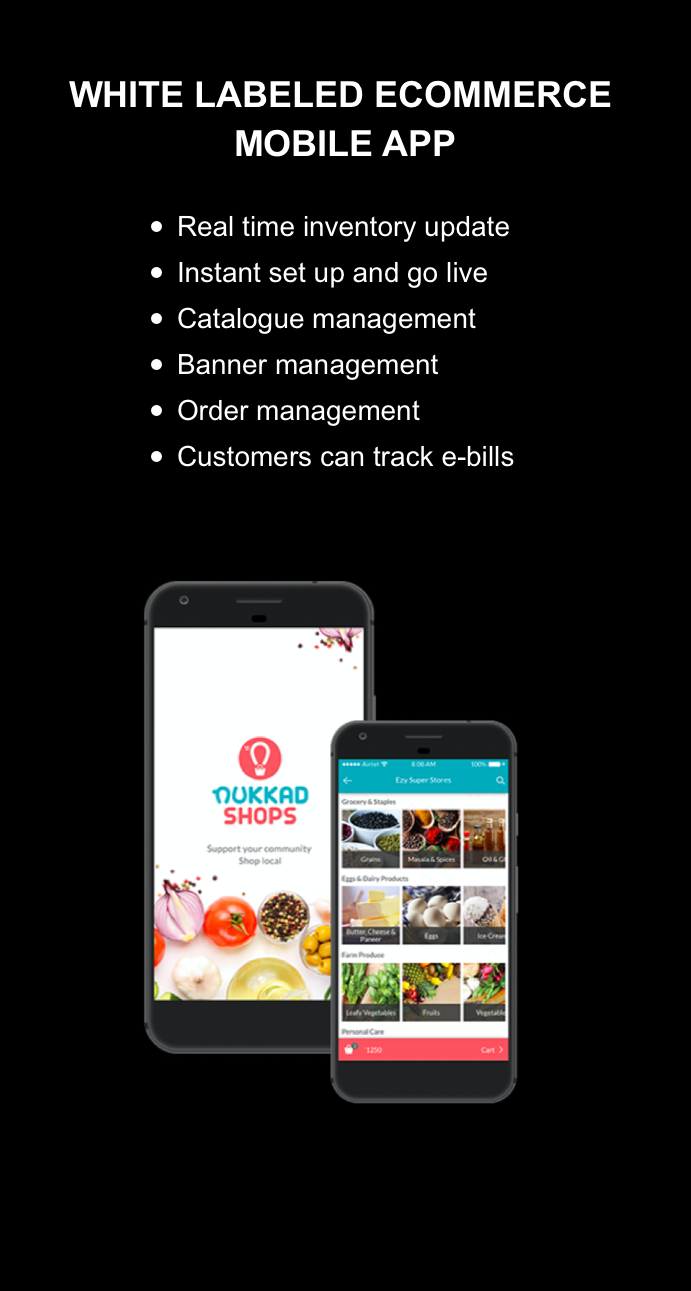 Nukkad Shops White Labeled E-commerce Mobile App