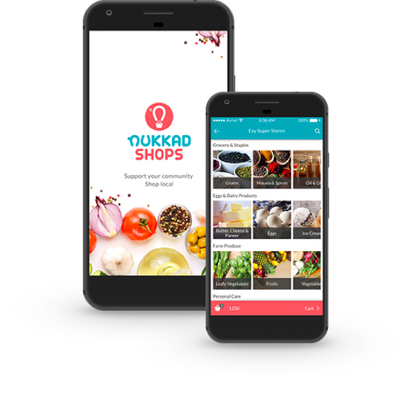 Nukkad Shops White Labeled E-commerce Mobile App Listed items