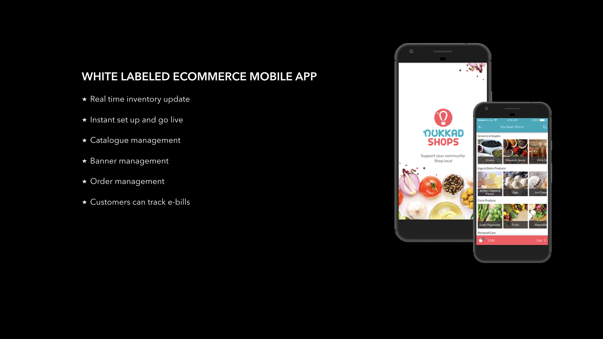 Nukkad Shops White Labeled E-commerce Mobile App